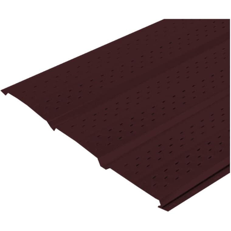 16" x 12' Chocolate Brown Semi Gloss Deluxe Vented Aluminum Soffit