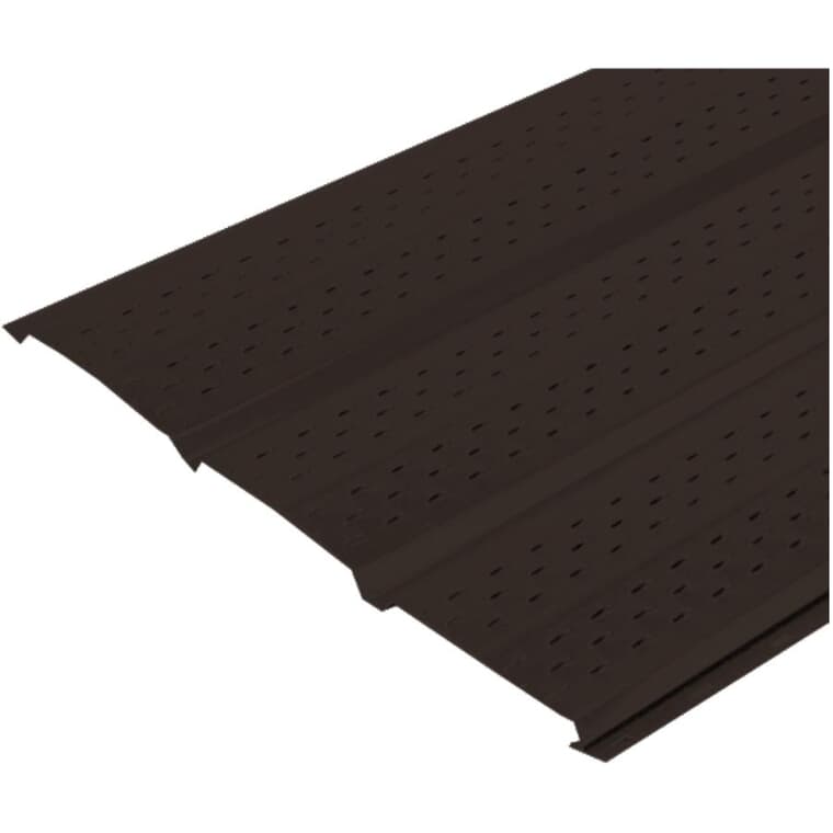 16" x 12' Commercial Brown Deluxe Vented Aluminum Soffit