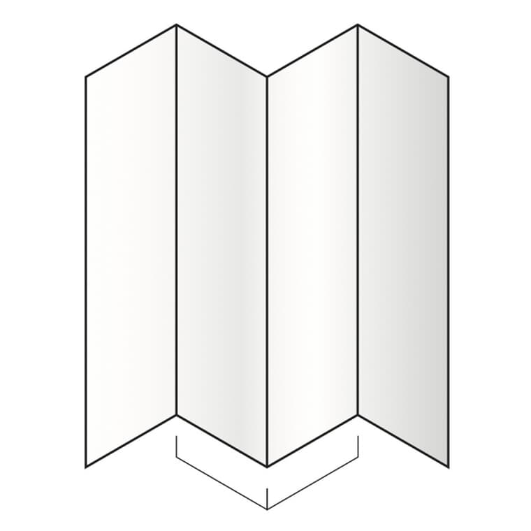 10' White Aluminum Inside Corner