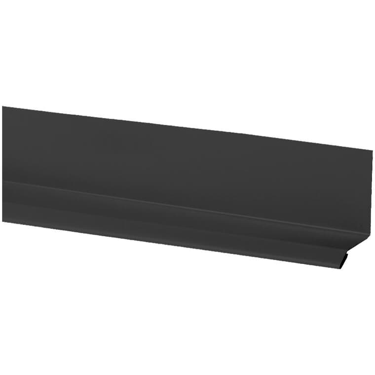 3" x 12' Flat Black Aluminum Drip Cap