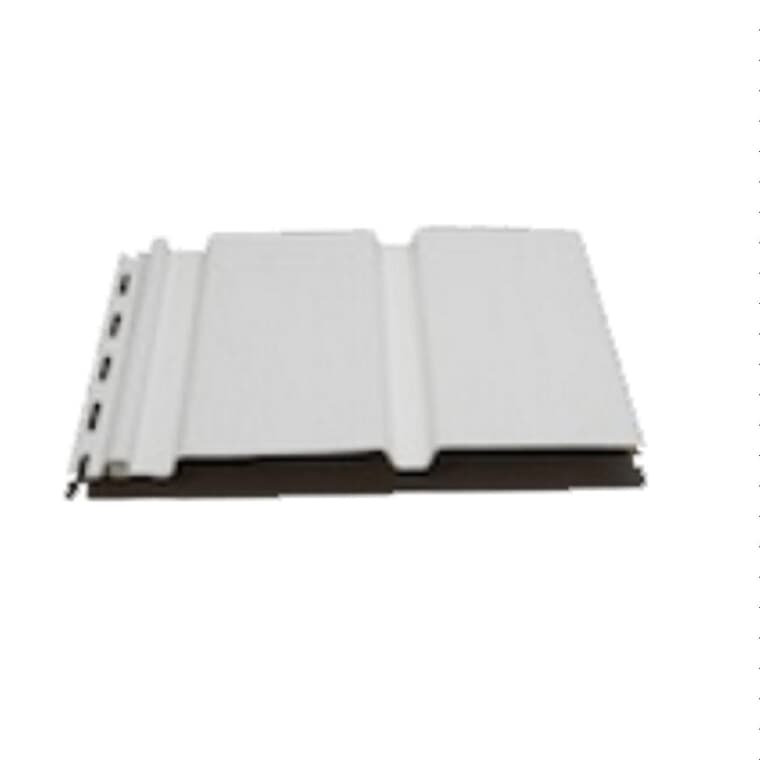 10" x 12' White 2 Panel Plain Vinyl Soffit