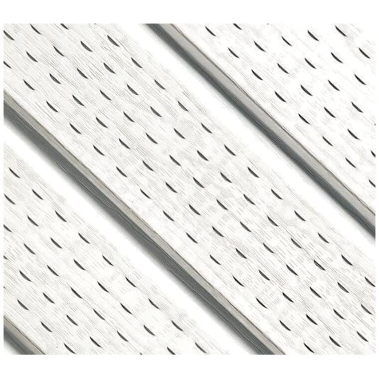 Soffite ventilé en vinyle à 2 panneaux de 10 po x 12 pi, blanc