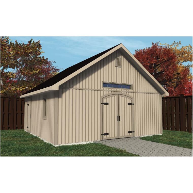 20' x 20' Workshop Package, with Vertical Siding