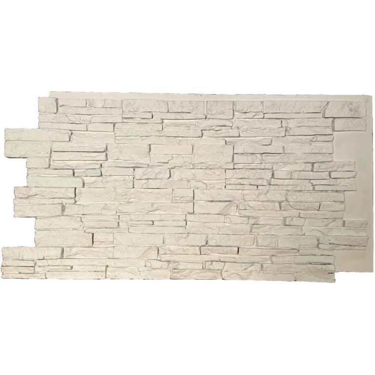 24" x 48" ModernStone Faux Stone Panels - Vintage White, 14.4 sq. ft., 2 Pack