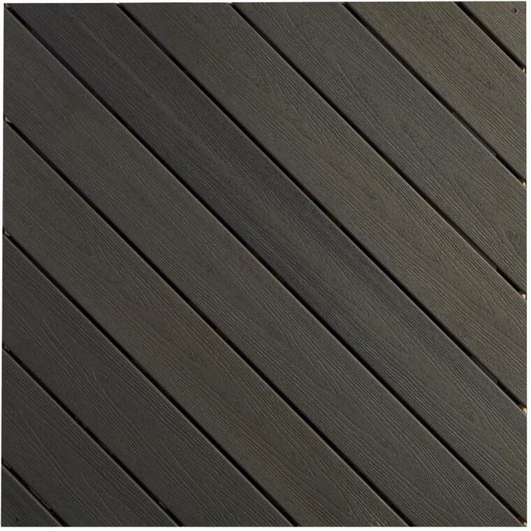 Planche de terrasse Sanctuary de 0,925 po x 5,25 po x 12 pi avec rebord rainuré, Earl Grey