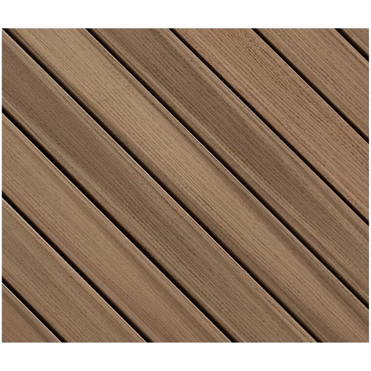 Planche de terrasse Paramount de 1 po x 5,5 po x 12 pi avec rebord rainuré, grès brun