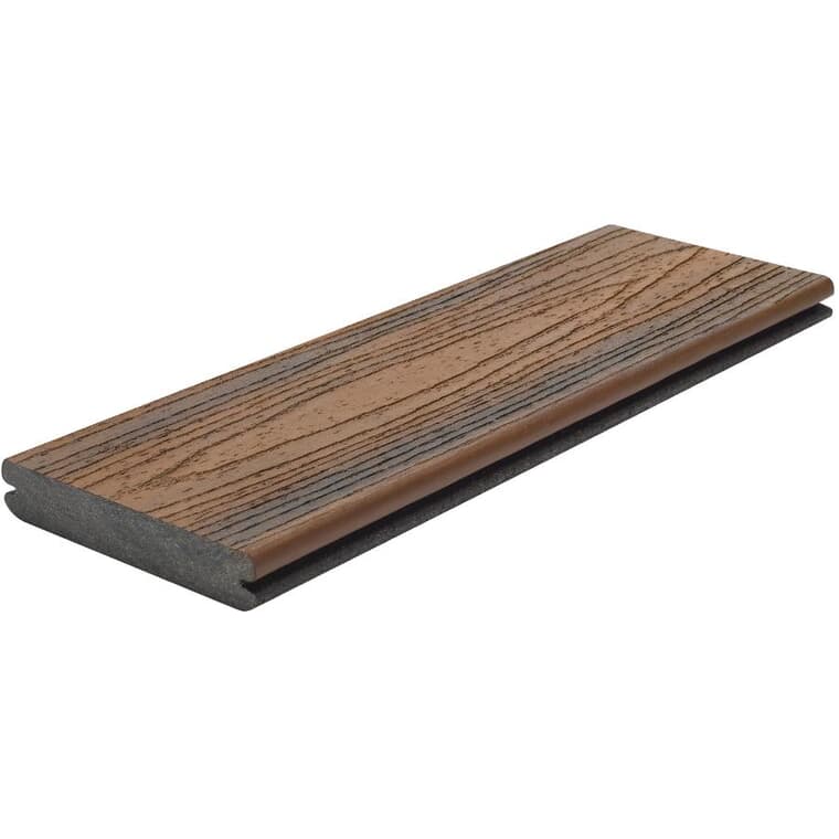 Transcend Spiced Rum Grooved Edge Decking - 1" x 5-1/2" x 12'
