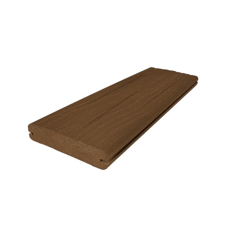 1" x 6" x 20' Vantage Walnut Grooved Edge Deck Board