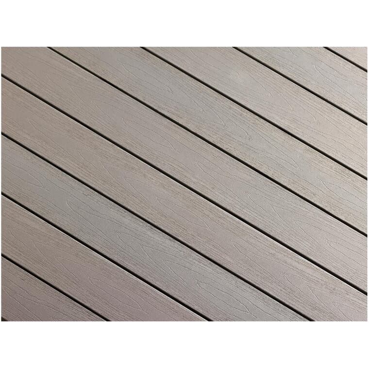 Planche de terrasse AccuSpan de 1 po x 5-1/8 po x 20 pi avec rebord rainuré, gris pierre