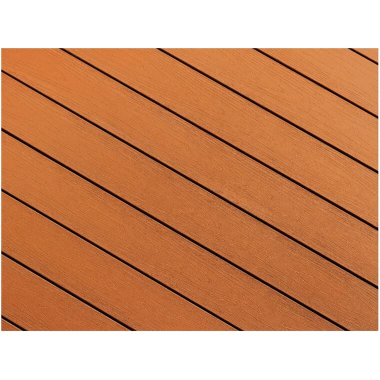 Planche de terrasse AccuSpan de 1 po x 5-1/8 po x 12 pi avec rebord rainuré, caramel