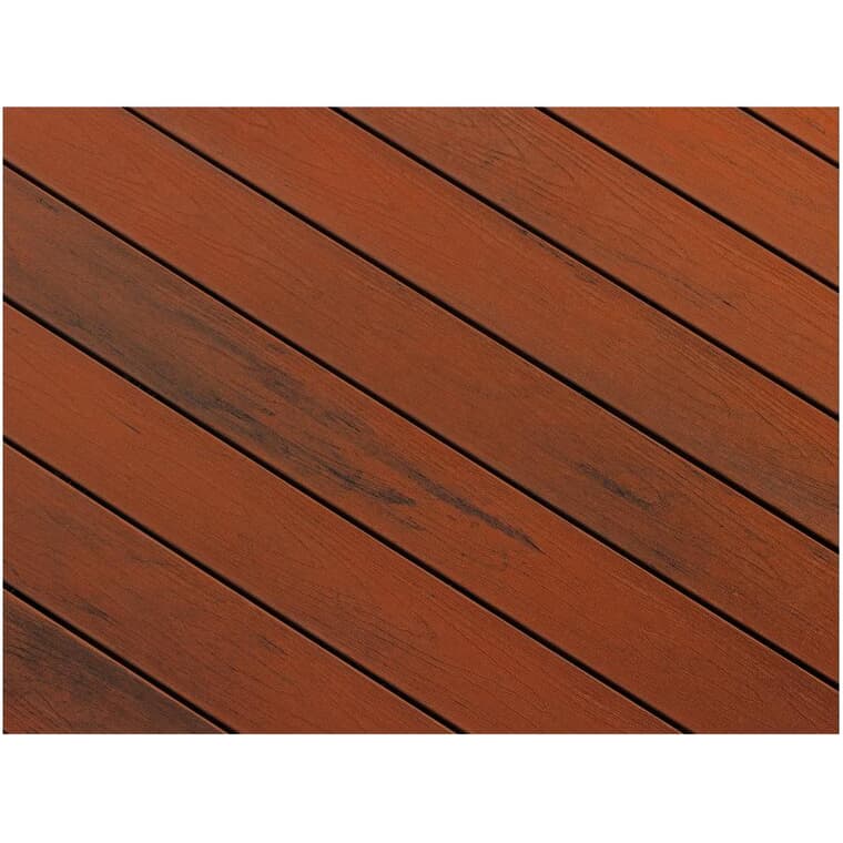 Planche de terrasse AccuSpan de 1 po x 5-1/8 po x 12 pi avec rebord rainuré, merisier brésilien bigarré