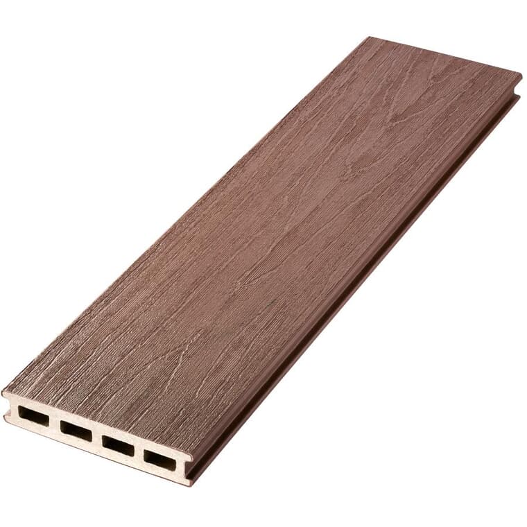 1" x 5-1/8" x 12' Mocha Grooved Edge EnviroBoard Deck Board