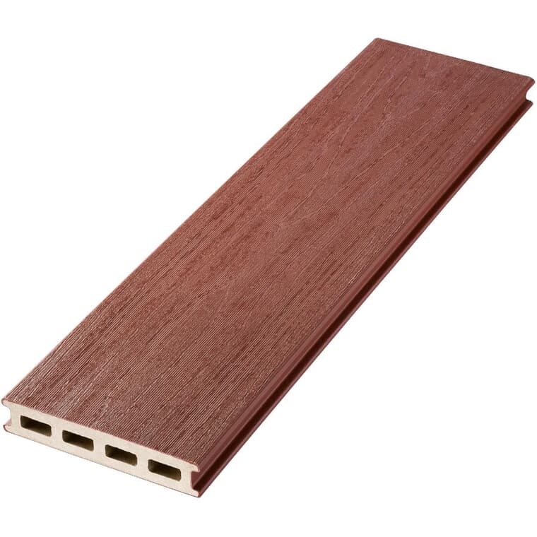 1" x 5-1/8" x 12' Bordeaux Grooved Edge EnviroBoard Deck Board