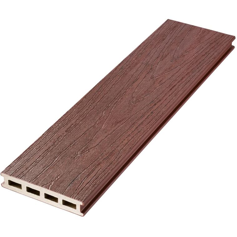 1" x 5-1/8" x 12' Brazilian Cherry Variegated Grooved Edge EnviroBoard Deck Board
