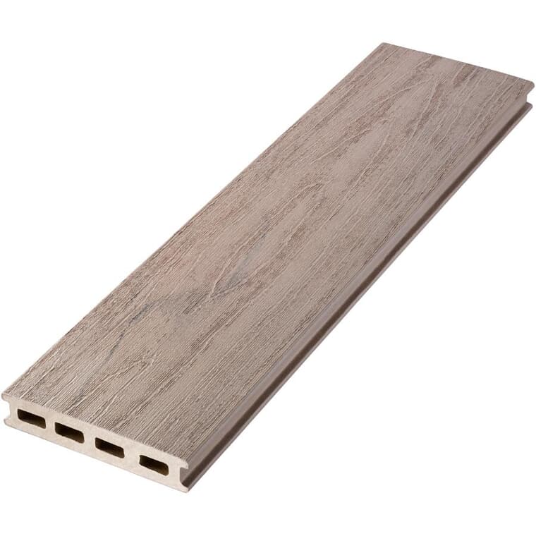 1" x 5-1/8" x 12' Hazelwood Variegated Grooved Edge EnviroBoard Deck Board