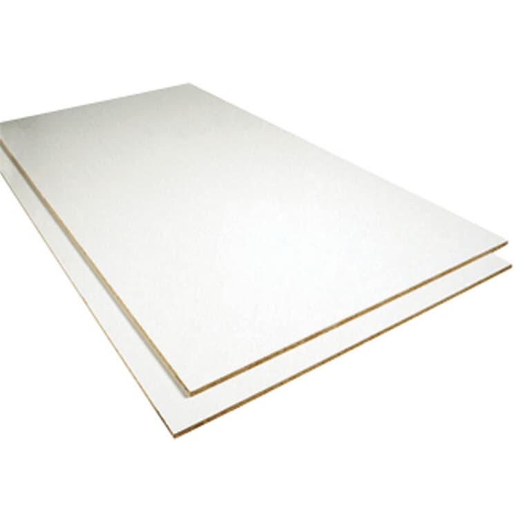 49" x 97" x 3/4" (18.5 mm) White Melamine Panel