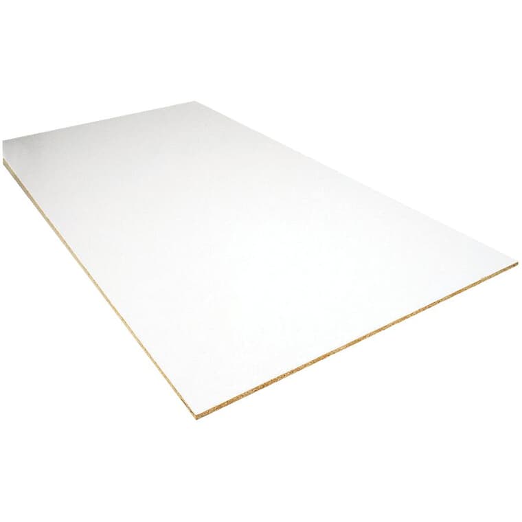 49" x 97" x 5/8" (15.5 mm) White Melamine Panel