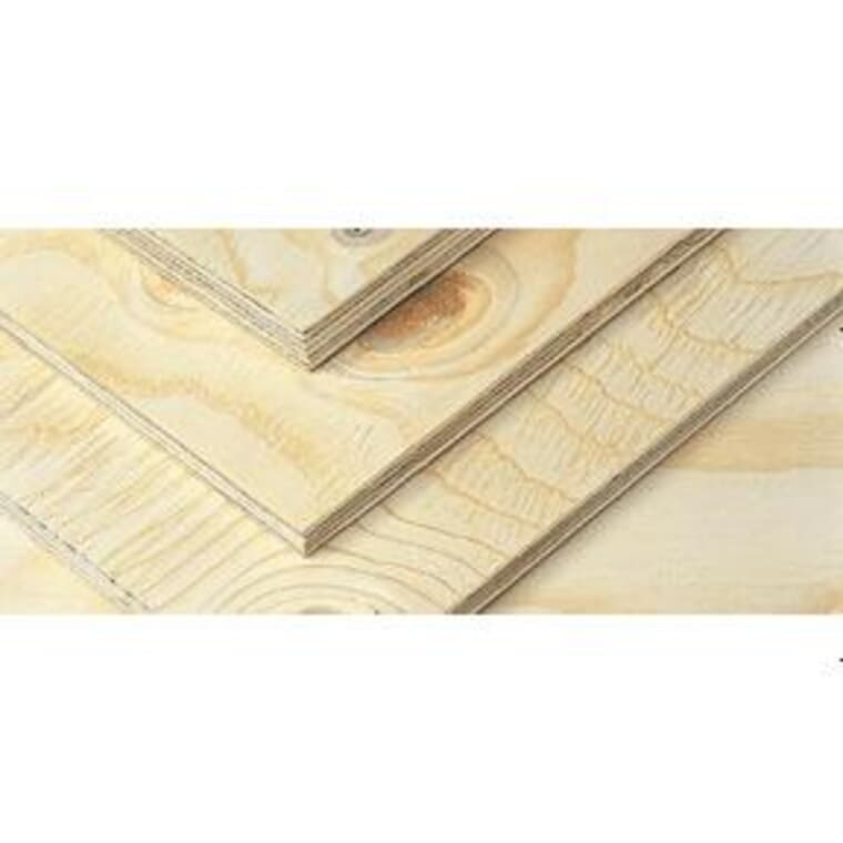 4' x 8' x 1/2" (12.5 mm) Select Spruce Plywood