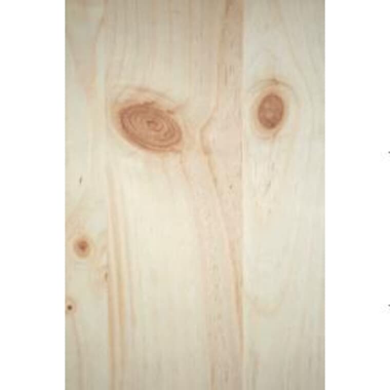 4' x 8' x 1/2" (12.5 mm) Good One Side Knotty Pine Plywood