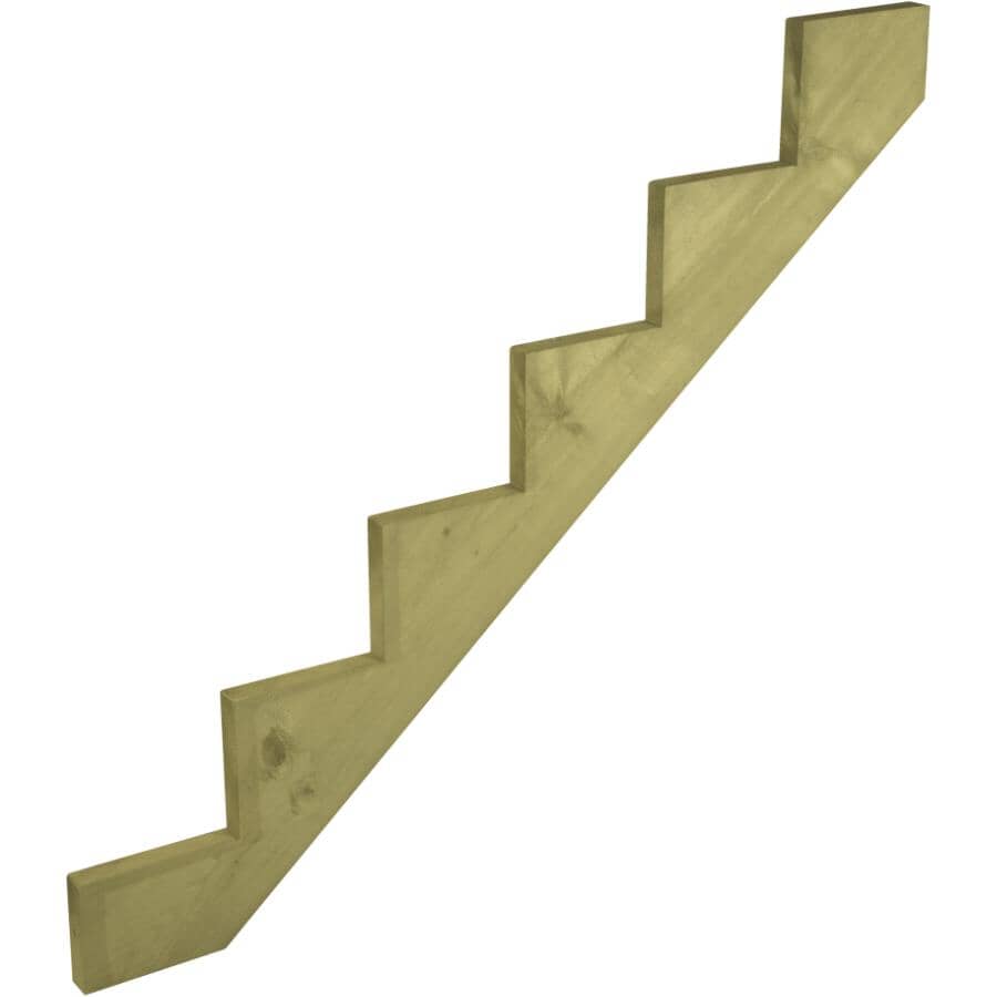 Plastic Step Stringers DECKORATORS 6-Step Pressure Treated Stair Stringer | Home Hardware