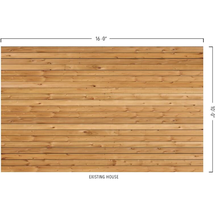 Ensemble de terrasse surélevée en bois traité sous pression de première qualité de 10 pi x 16 pi, solive en bois traité sous pression de 2 po x 6 po