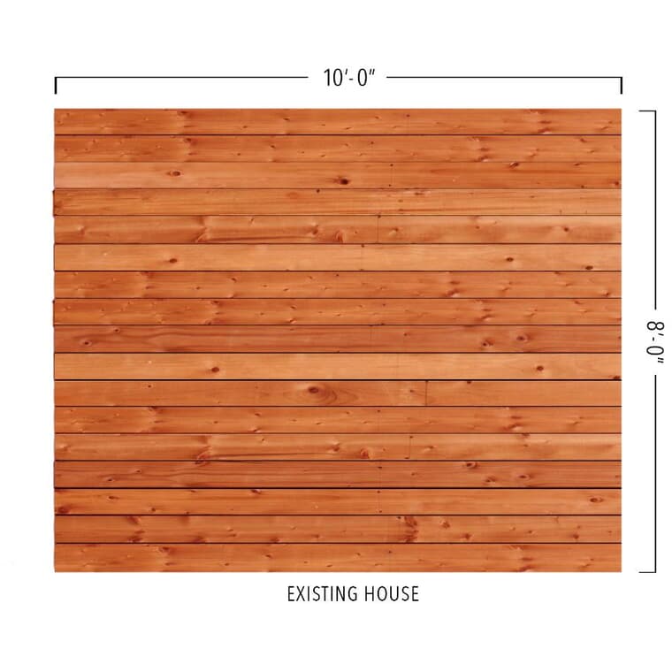 Ensemble de terrasse surélevée en cèdre de première qualité de 8 pi x 10 pi, solive en bois traité sous pression de 5/4 po x 6 po