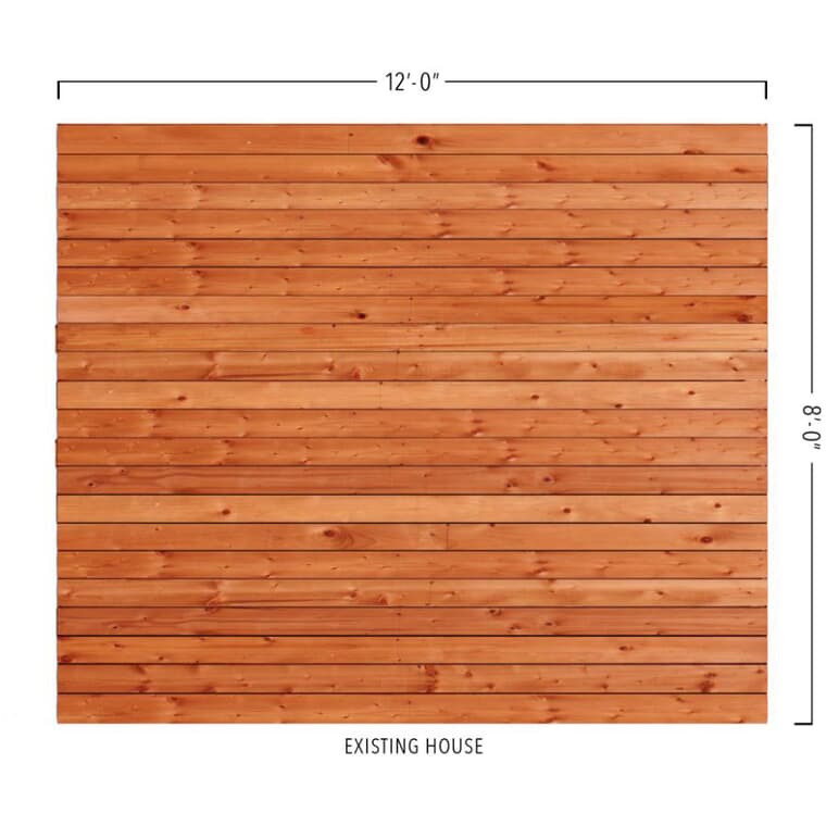 8' x 12' Premium Raised Deck Package, with Pressure Treated Joists and 5/4" x 6" Cedar Decking