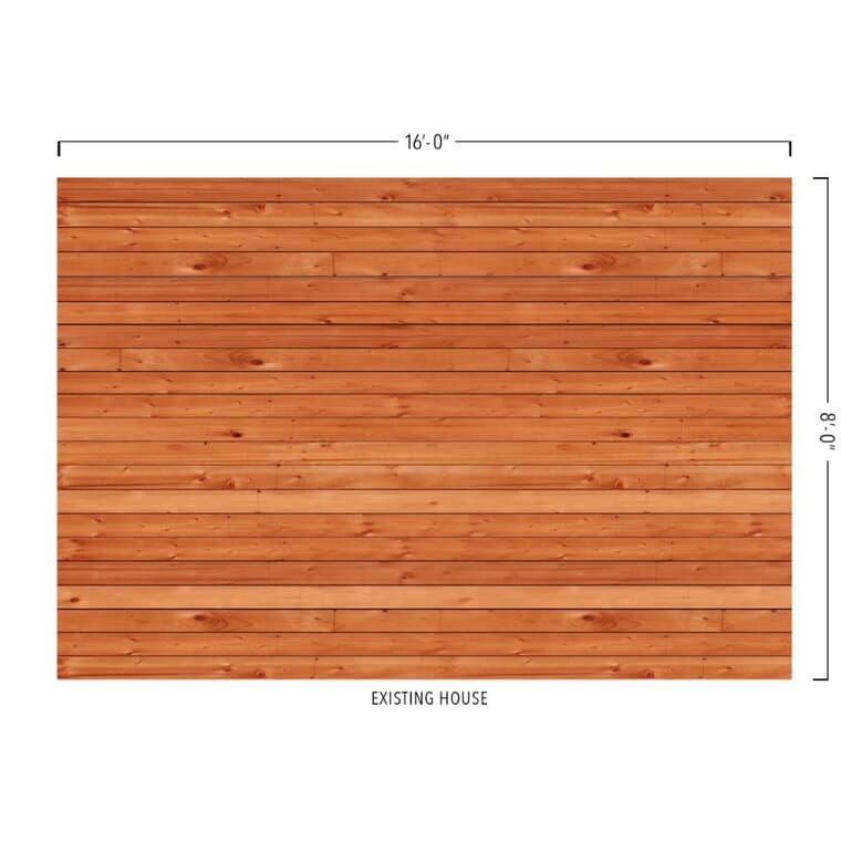 8' x 16' Premium Raised Deck Package, with Pressure Treated Joists and 5/4" x 6" Cedar Decking