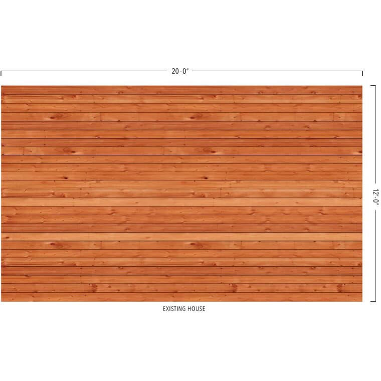 Ensemble de terrasse surélevée en cèdre de première qualité de 12 pi x 20 pi, solive en bois traité sous pression de 5/4 po x 6 po