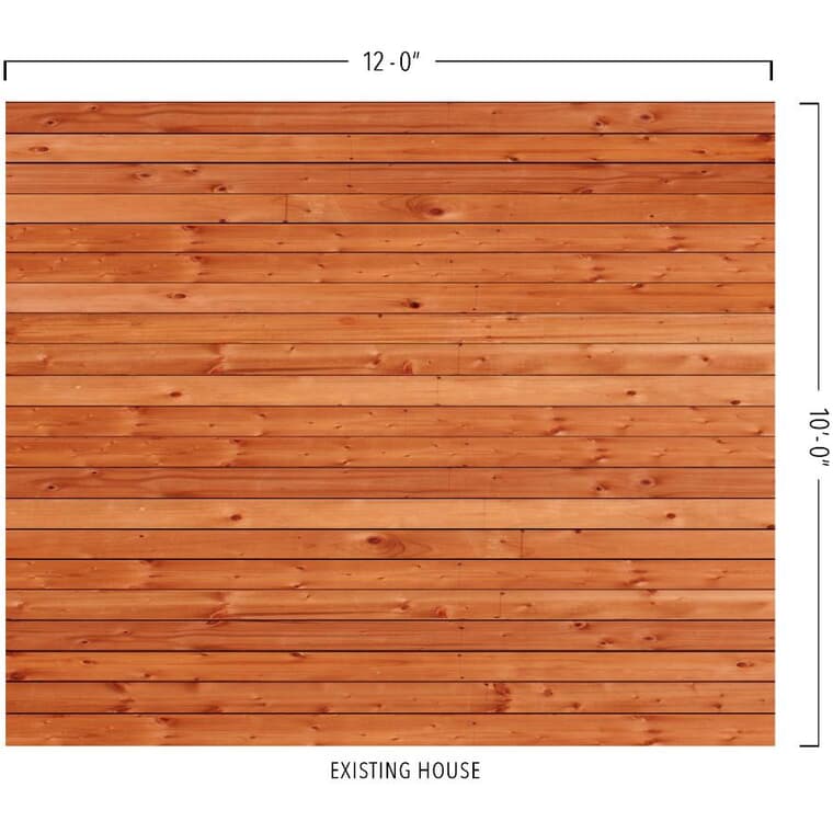 Ensemble de terrasse surélevée en cèdre de première qualité de 10 pi x 12 pi, solive en bois traité sous pression de 5/4 po x 6 po