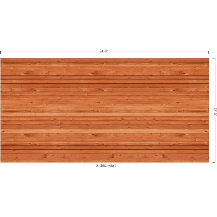 12' x 24' Premium Raised Deck Package, with Pressure Treated Joists and 5/4" x 6" Cedar Decking