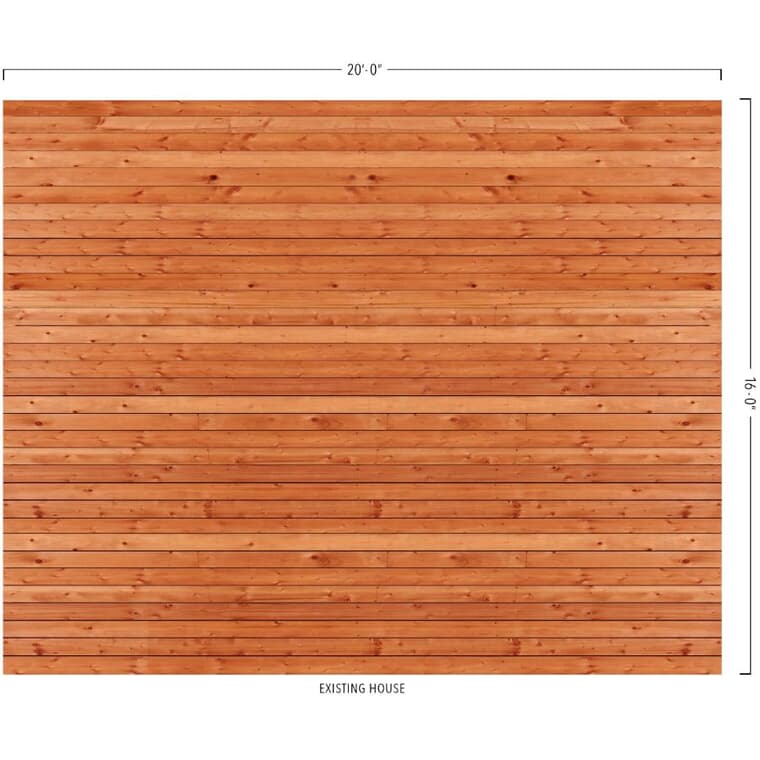 Ensemble de terrasse surélevée en cèdre de première qualité de 16 pi x 20 pi, solive en bois traité sous pression de 5/4 po x 6 po