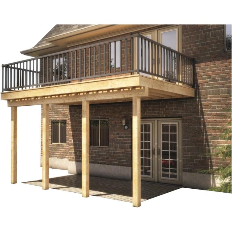 12' x 20' Custom Raised Deck Package, with Pressure Treated Joists and 5/4" x 6" Pressure Treated Decking