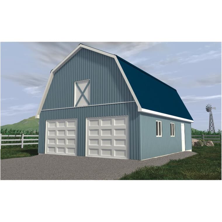 24' x 32' x 8' Hobby Barn Farm Building Package