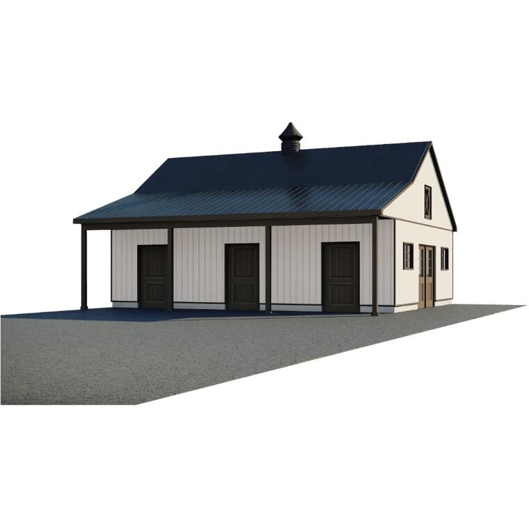 28' x 36' x 10' Horse Stable Farm Building Package