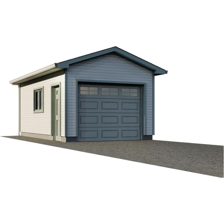 Ensemble de garage de 12 pi x 20 pi, avec pignon et option d'extérieur