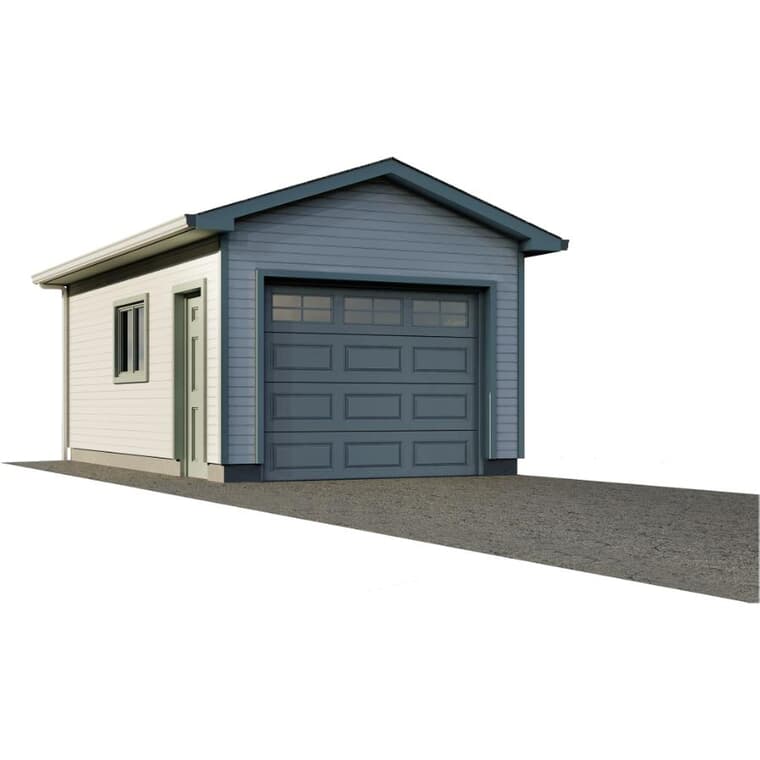 Ensemble de garage standard de 24 pi x 26 pi, options d'extérieur comprises