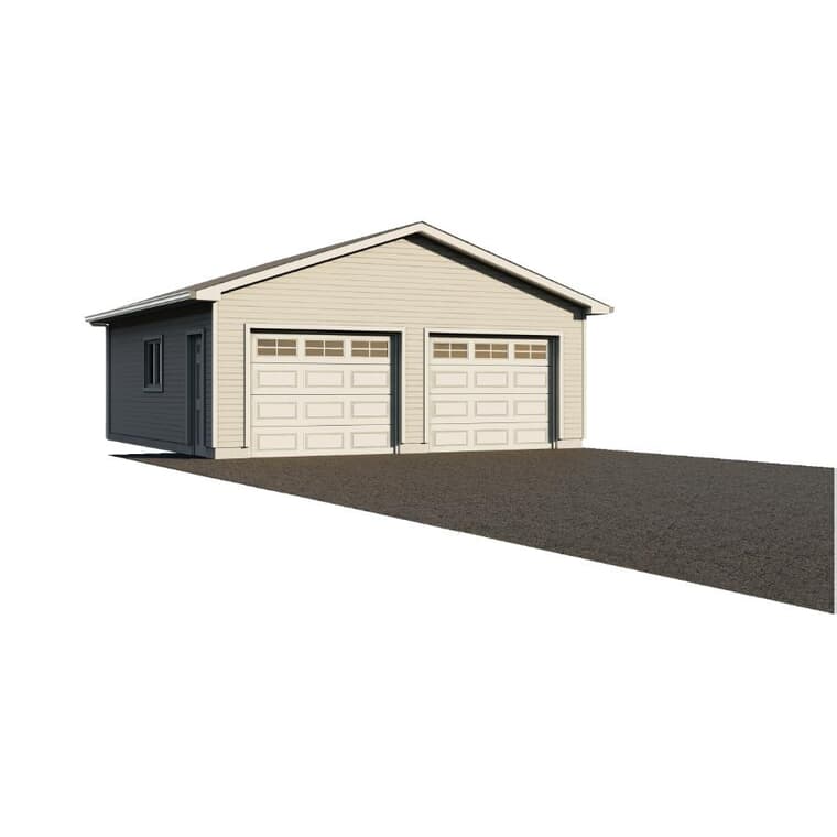 Ensemble de porte de garage à 2 portes de 24 pi x 24 pi, avec option d'extérieur