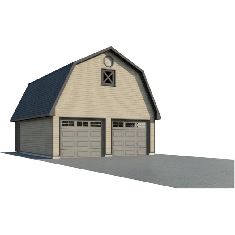 Ensemble de garage de 22 pi x 24 pi, avec loft et option d'extérieur