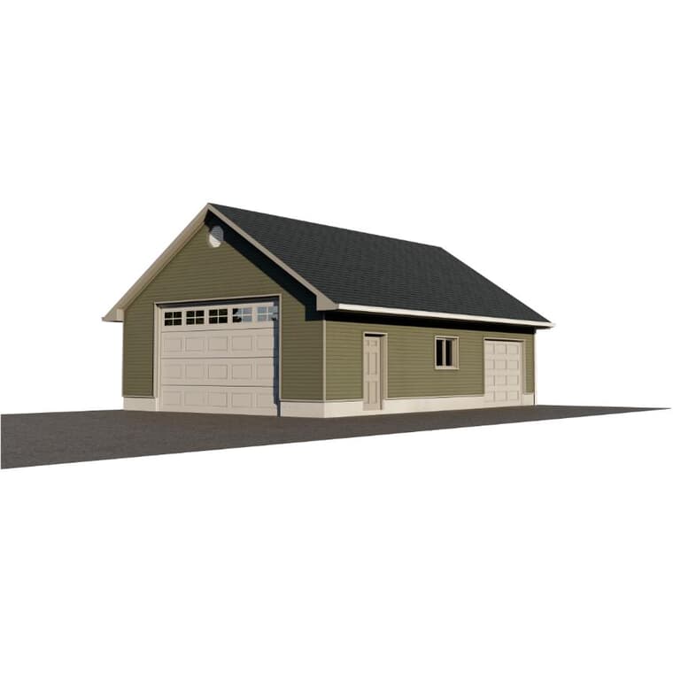 26' x 38' x 8' RV Garage Package, with Complete Exterior Options