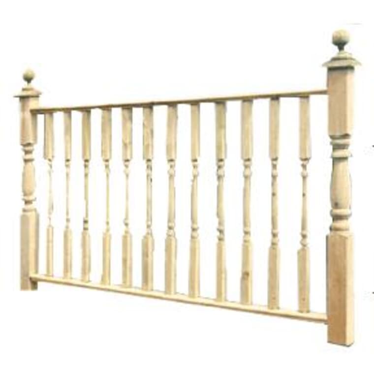 36"H x 6'W Pressure Treated Spindle Railing Package