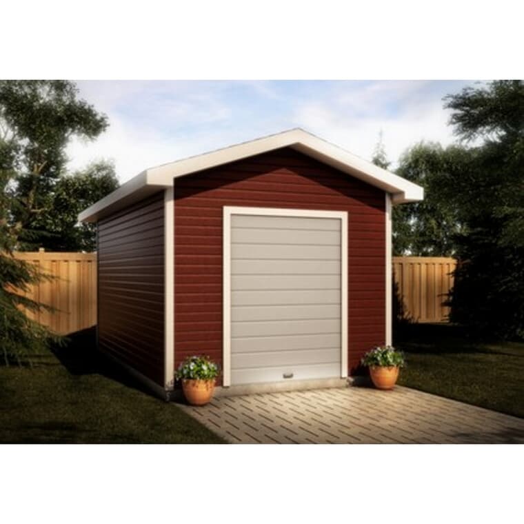 10' x 12' Gable Shed Package, with Roll Up Door and Decorative Plywood