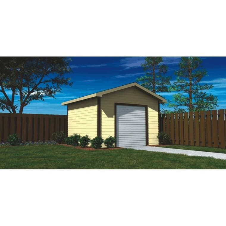 10' x 16' Basic Gable Shed Package, with Roll Up Door