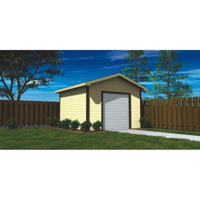 10' x 16' Gable Shed Package, with Roll Up Door and Vinyl Siding