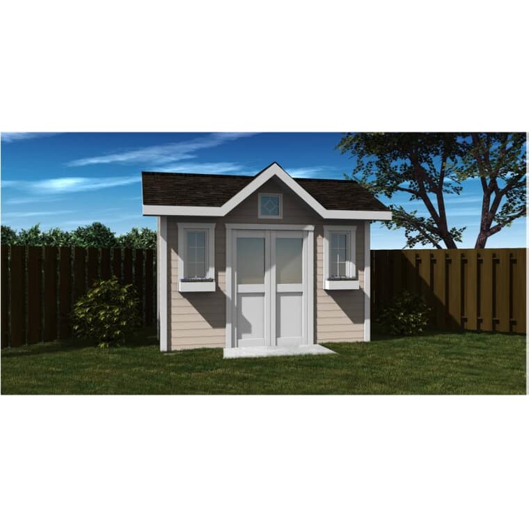 12' x 10' Basic Side Entry Corner Gable Shed Package