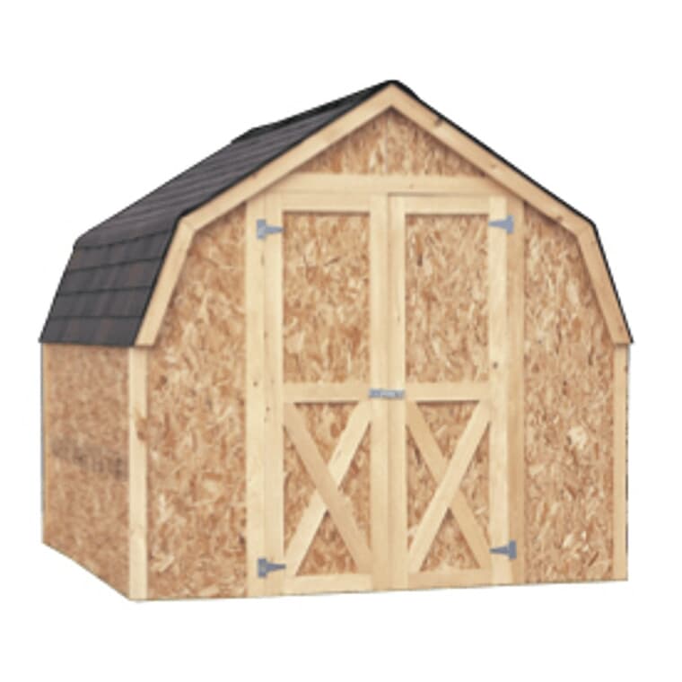8' x 12' Stick Built Barn Style Shed Package - with Decorative Ply Siding