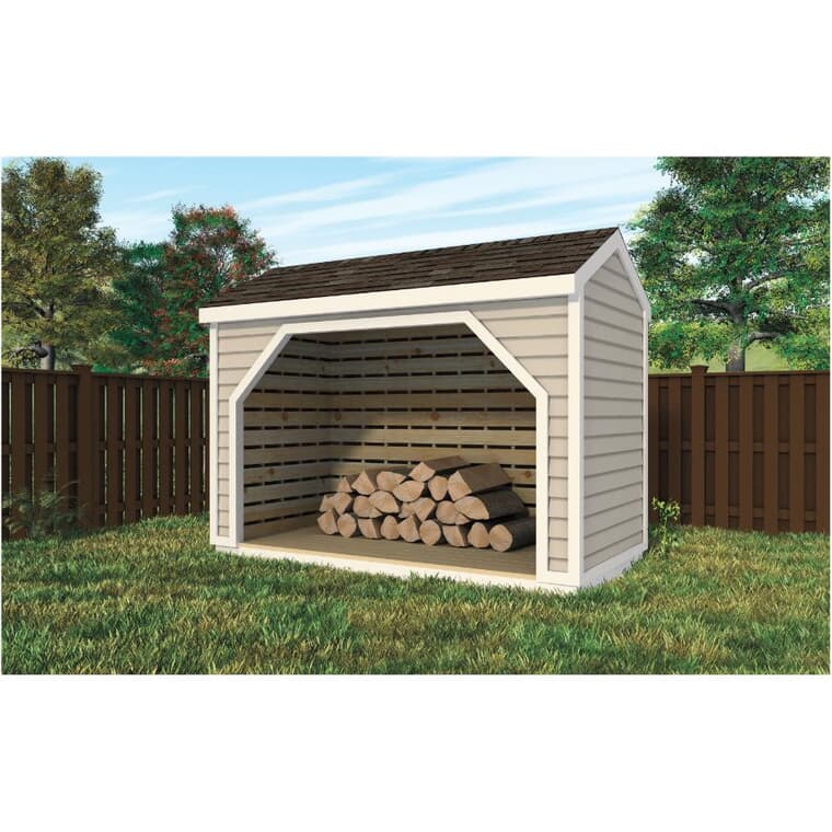 6' x 12' x 8' Basic Wood Storage Gable Shed Package, with Vinyl Siding
