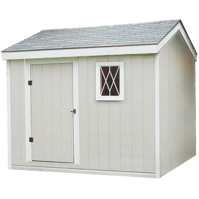 10' x 10' Side Entry Gable Shed Package - with Decorative Plywood Siding
