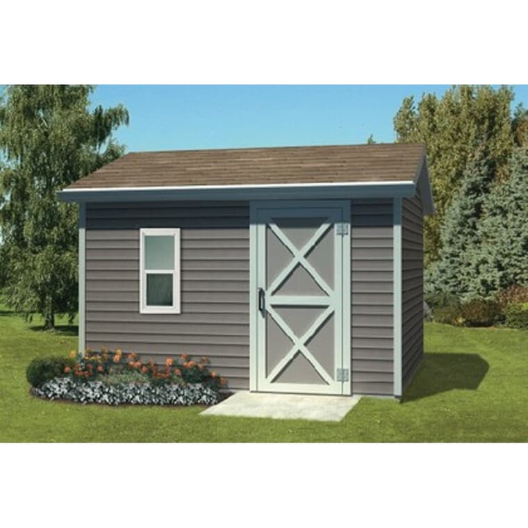 12' x 12' Side Entry Gable Shed Package - with Decorative Plywood Siding
