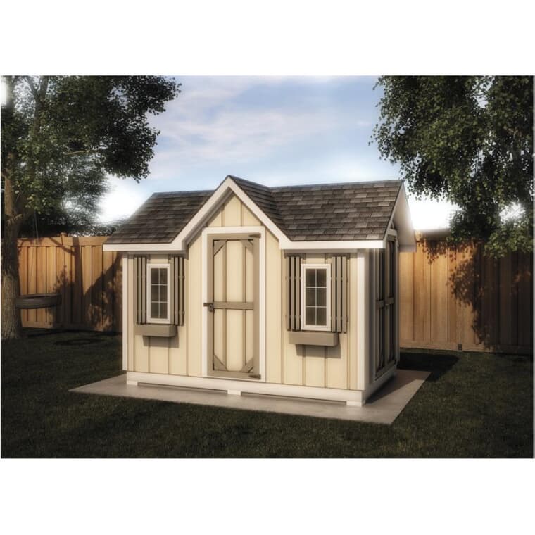12' X 8' Double Entry Gable Shed Package, with Vinyl Siding